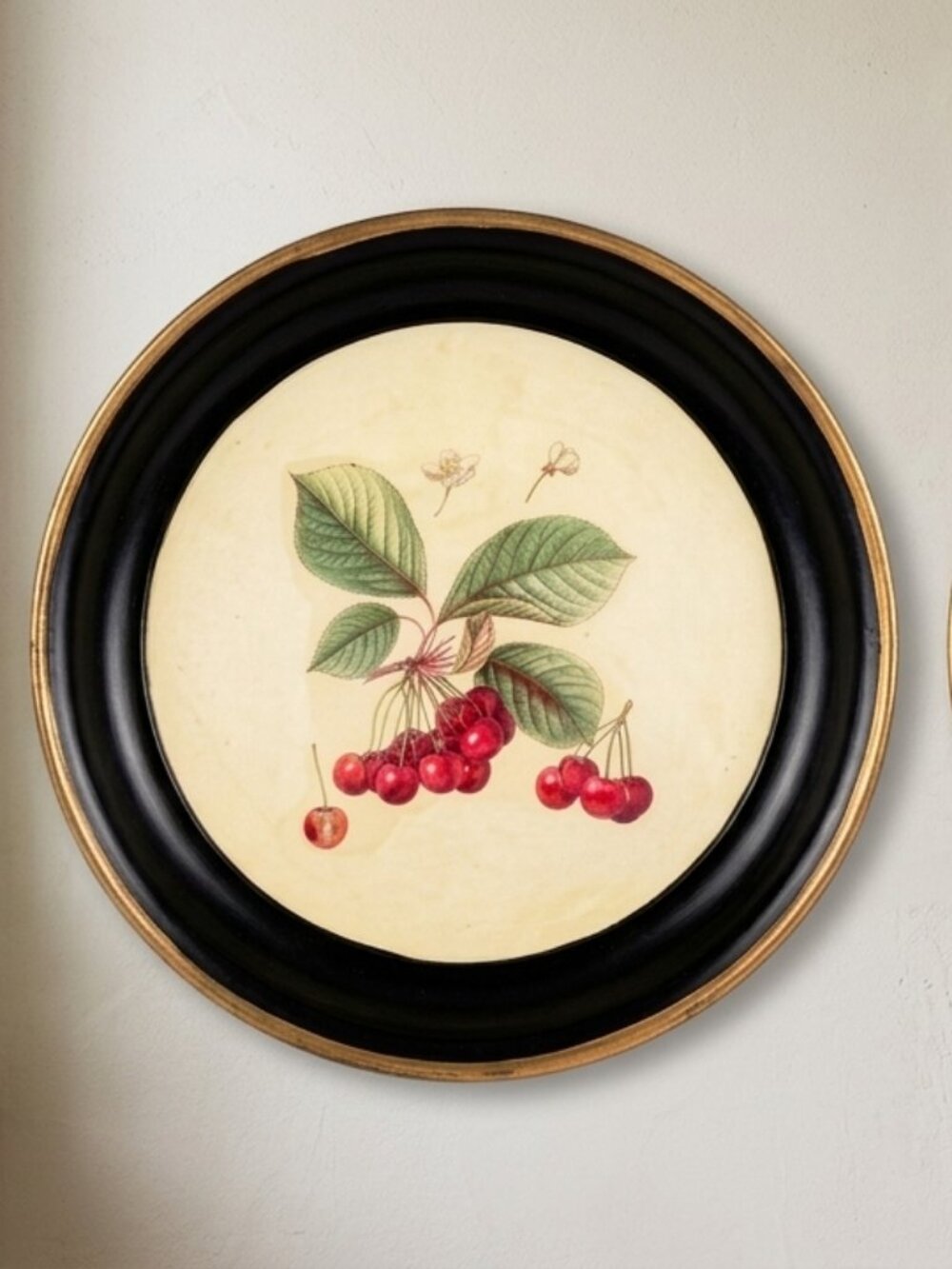 Large Metal Plate Apple & Cherries / Tray -Set of 2 20"dia